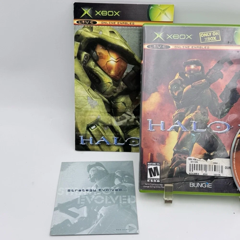 Halo 2 Black Label (Original Xbox, 2004) CIB Complete with Manual EUC